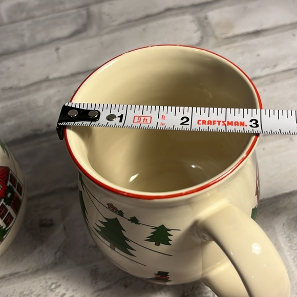 The Joy of Christmas Set of 2 coffee mugs holiday winter vintage Jamestown China - Picture 7 of 8